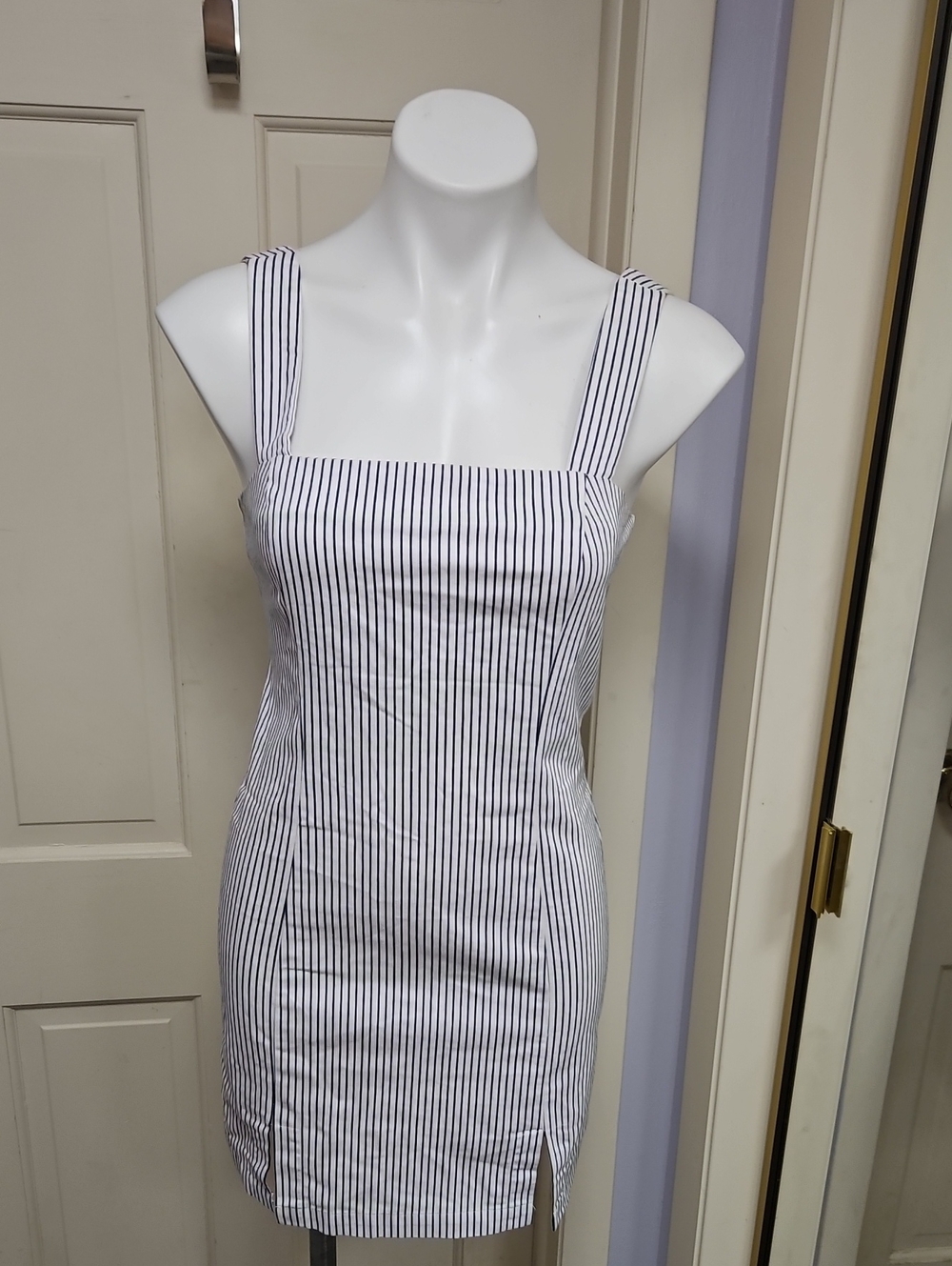 Forever 21 Trailored Mini Resort Summer  Dress Pinstripes